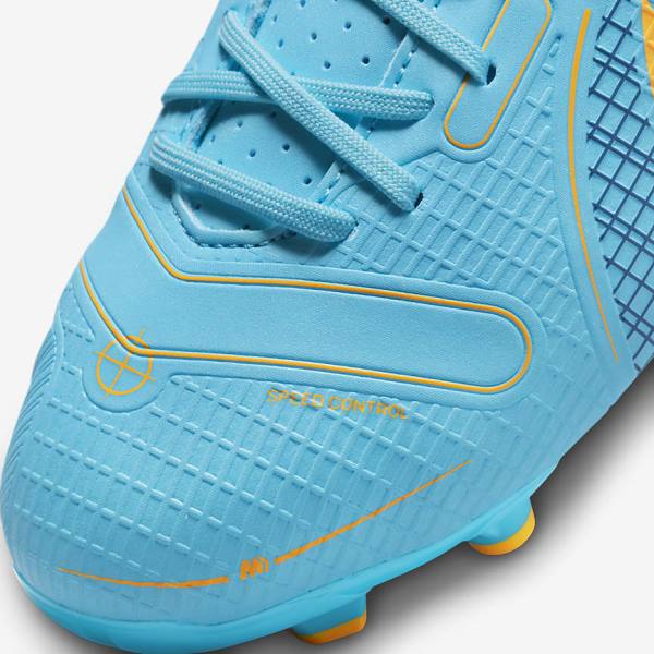 Blue / Orange Kids' Nike Jr. Mercurial Vapor 14 Academy MG Older Multi-Ground Football Shoes | NK593WMH