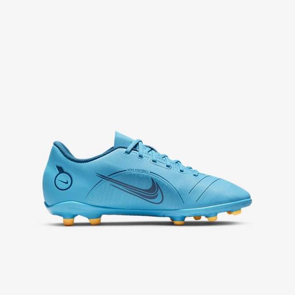 Blue / Orange Kids' Nike Jr. Mercurial Vapor 14 Club MG Older Multi-Ground Football Shoes | NK760SWO