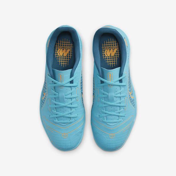 Blue / Orange Kids' Nike Jr. Mercurial Vapor 14 Academy IC Older Indoor Court Football Shoes | NK876KCT