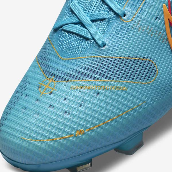 Blue / Orange Men's Nike Mercurial Superfly 8 Elite FG Firm-Grounds Football Shoes | NK869ELO