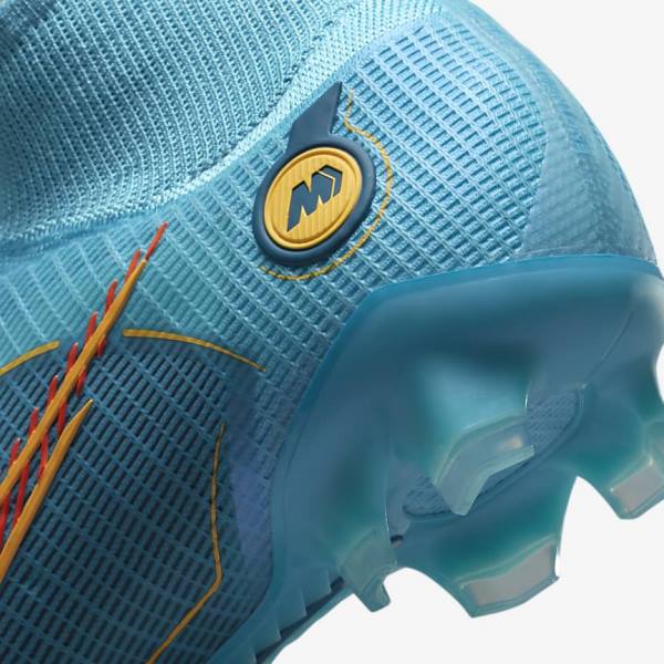 Blue / Orange Men's Nike Mercurial Superfly 8 Elite FG Firm-Grounds Football Shoes | NK869ELO