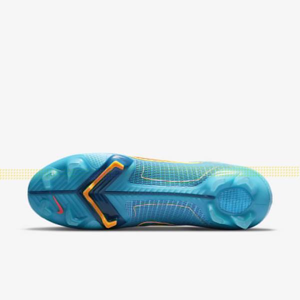 Blue / Orange Men's Nike Mercurial Vapor 14 Elite FG Firm-Grounds Football Shoes | NK129SBJ