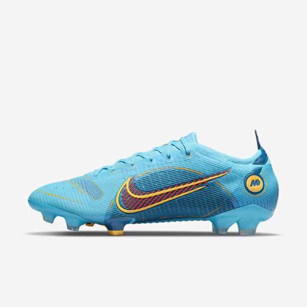 Blue / Orange Men\'s Nike Mercurial Vapor 14 Elite FG Firm-Grounds Football Shoes | NK129SBJ