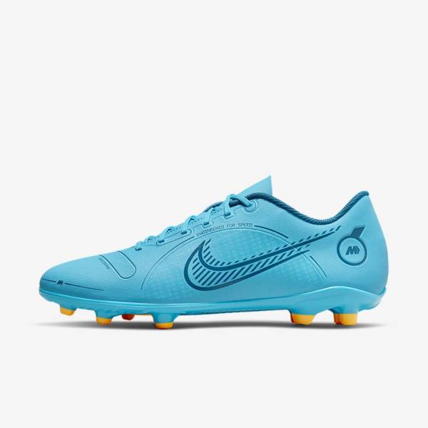 Blue / Orange Men\'s Nike Mercurial Vapor 14 Club MG Multi-Ground Football Shoes | NK721RGI