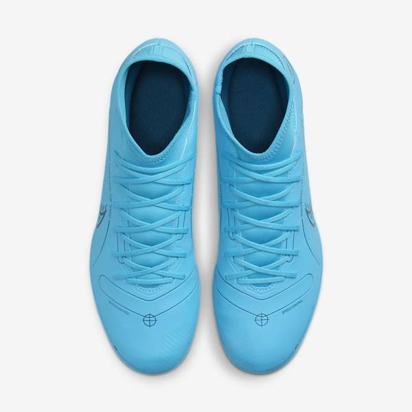 Blue / Orange Women's Nike Mercurial Superfly 8 Club MG Multi-Grounds Football Shoes | NK128FVY