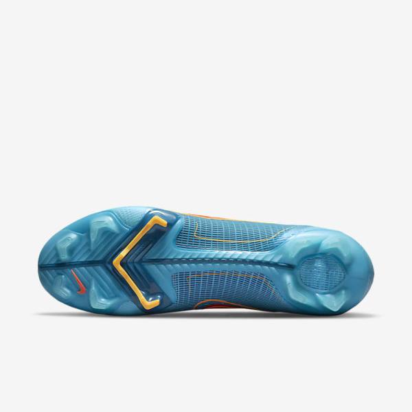 Blue / Orange Women's Nike Mercurial Superfly 8 Elite FG Firm-Grounds Football Shoes | NK271LCM