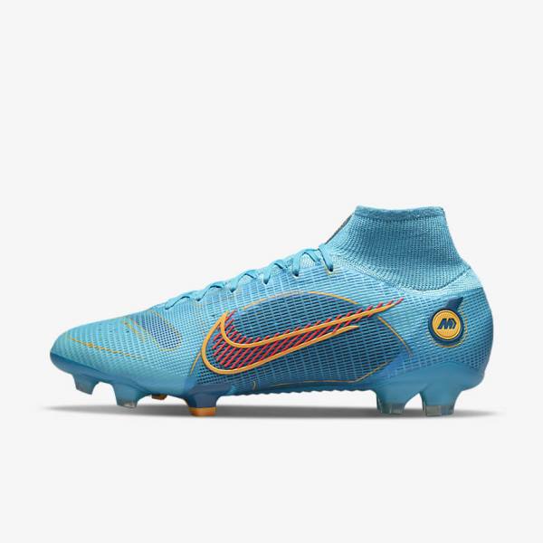 Blue / Orange Women\'s Nike Mercurial Superfly 8 Elite FG Firm-Grounds Football Shoes | NK271LCM