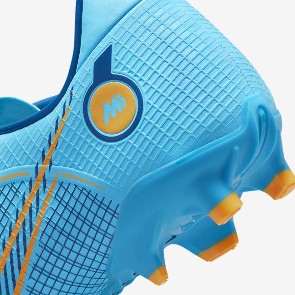 Blue / Orange Women's Nike Mercurial Vapor 14 Academy MG Multi-Ground Football Shoes | NK026SCP