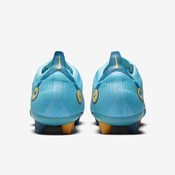 Blue / Orange Women's Nike Mercurial Vapor 14 Elite AG Artificial-Grounds Football Shoes | NK620OWB