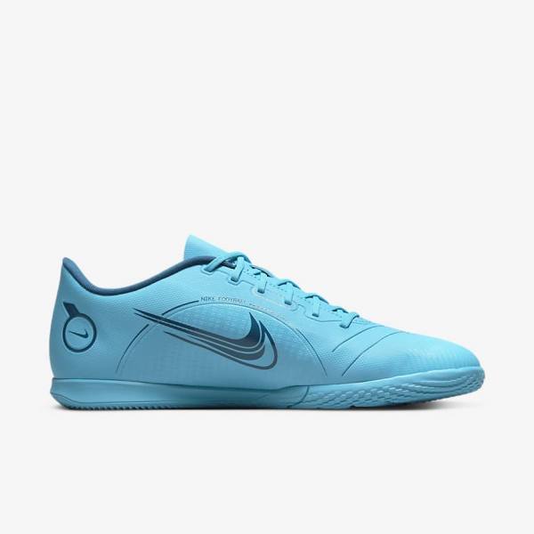 Blue / Orange Women's Nike Mercurial Vapor 14 Club IC Indoor Court Football Shoes | NK803QGW