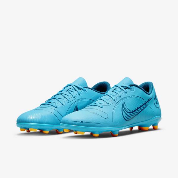 Blue / Orange Women's Nike Mercurial Vapor 14 Club MG Multi-Ground Football Shoes | NK892DQZ