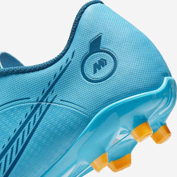 Blue / Orange Women's Nike Mercurial Vapor 14 Club MG Multi-Ground Football Shoes | NK892DQZ