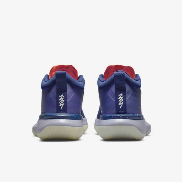 Blue / Purple / Indigo / Light Red Men's Nike Zion 1 ZNA Basketball Shoes | NK152RXD