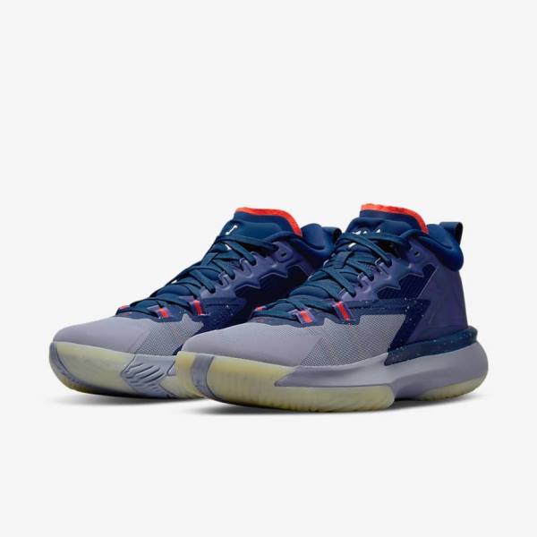 Blue / Purple / Indigo / Light Red Men's Nike Zion 1 ZNA Jordan Shoes | NK321KNA