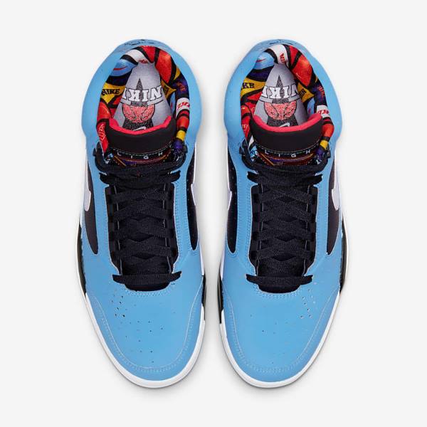 Blue / Red / Green / White Men's Nike Air Flight Lite Mid Sneakers | NK571PGT