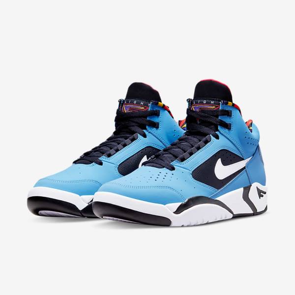 Blue / Red / Green / White Men's Nike Air Flight Lite Mid Sneakers | NK571PGT