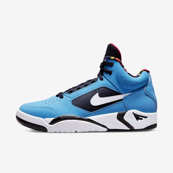 Blue / Red / Green / White Men\'s Nike Air Flight Lite Mid Sneakers | NK571PGT