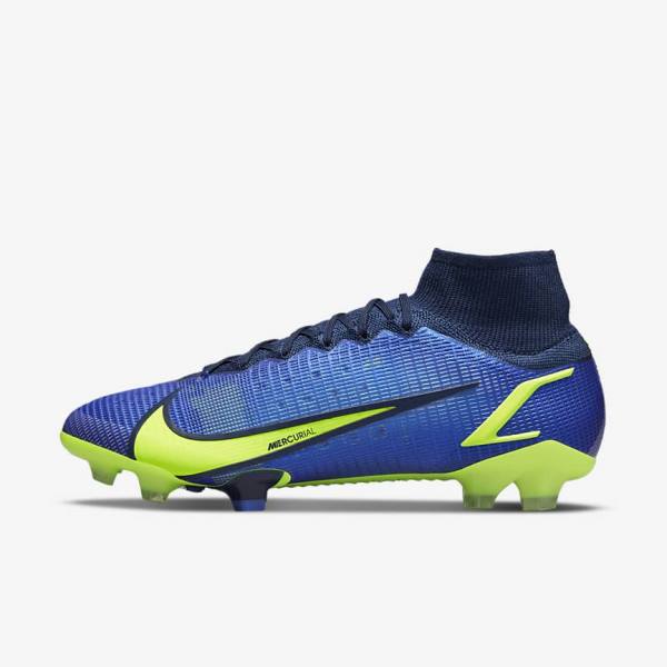 Blue Women\'s Nike Mercurial Superfly 8 Elite FG Firm-Grounds Football Shoes | NK261GKP