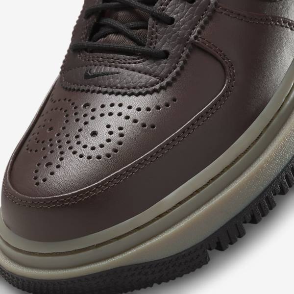 Brown / Black / Dark Brown Men's Nike Air Force 1 Luxe Sneakers | NK548JQT