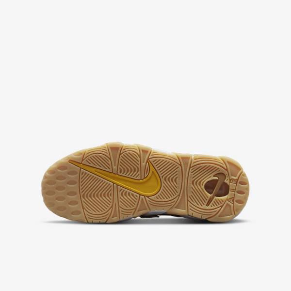 Brown / Light Brown / White Kids' Nike Air More Uptempo Older Sneakers | NK745UWP