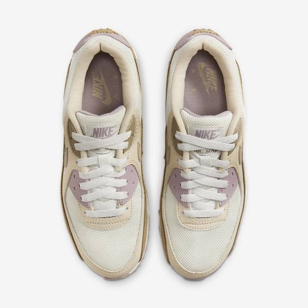 Brown / Light Purple / Khaki Women's Nike Air Max 90 Sneakers | NK948GAX