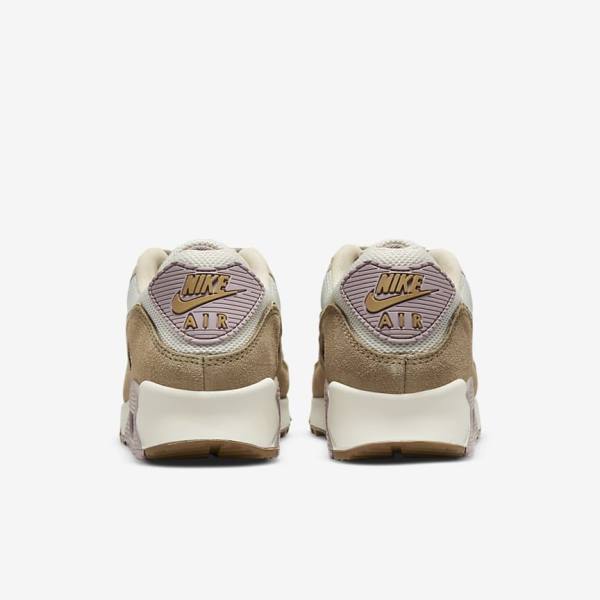 Brown / Light Purple / Khaki Women's Nike Air Max 90 Sneakers | NK948GAX