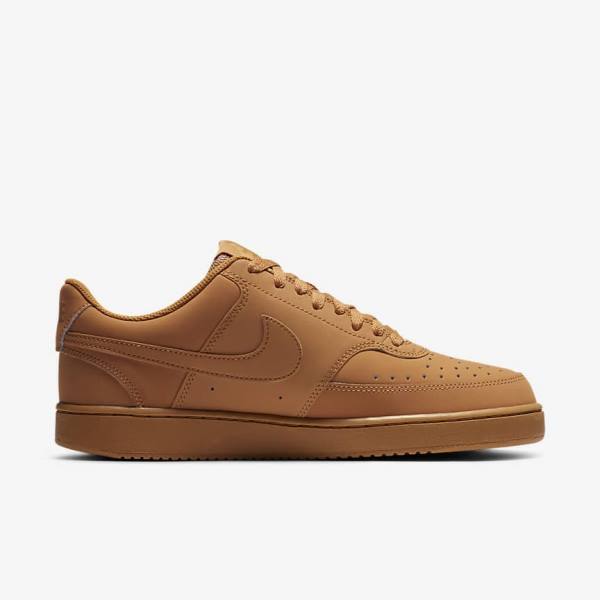 Brown Men's Nike Court Vision Low Sneakers | NK592SNL