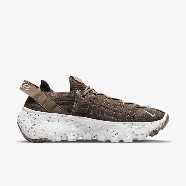 Brown / White Women's Nike Space Hippie 04 Sneakers | NK620KQP