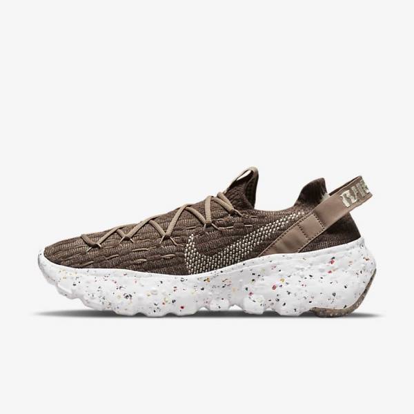 Brown / White Women\'s Nike Space Hippie 04 Sneakers | NK620KQP