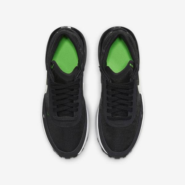 Dark Grey / Black / Green Kids' Nike Waffle One Older Sneakers | NK036TVB