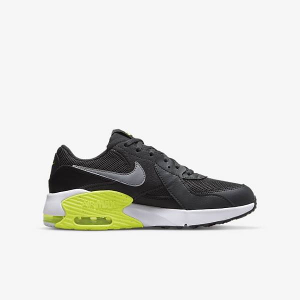 Dark Grey / Black / Grey Kids' Nike Air Max Excee Older Sneakers | NK072PIG