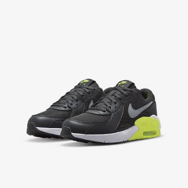 Dark Grey / Black / Grey Kids' Nike Air Max Excee Older Sneakers | NK072PIG