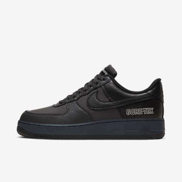 Dark Grey / Black Men\'s Nike Air Force 1 GTX Sneakers | NK197URB