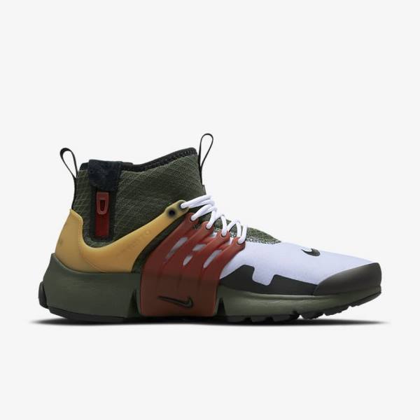 Dark Grey Green / Black Men's Nike Air Presto Mid Utility Sneakers | NK851LDF