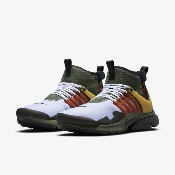 Dark Grey Green / Black Men's Nike Air Presto Mid Utility Sneakers | NK851LDF