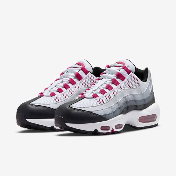 Dark Grey / Grey / White Women's Nike Air Max 95 Sneakers | NK942TDU