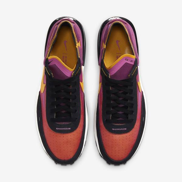 Fuchsia / Black / Gold Men's Nike Waffle One Sneakers | NK762DSW