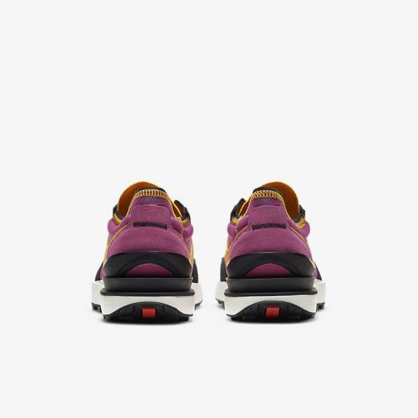 Fuchsia / Black / Gold Men's Nike Waffle One Sneakers | NK762DSW