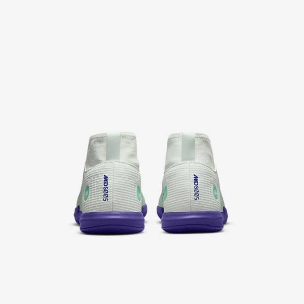 Green / Purple / Green Kids' Nike Jr. Mercurial Dream Speed Superfly 8 Academy IC Indoor Court Football Shoes | NK586WBS