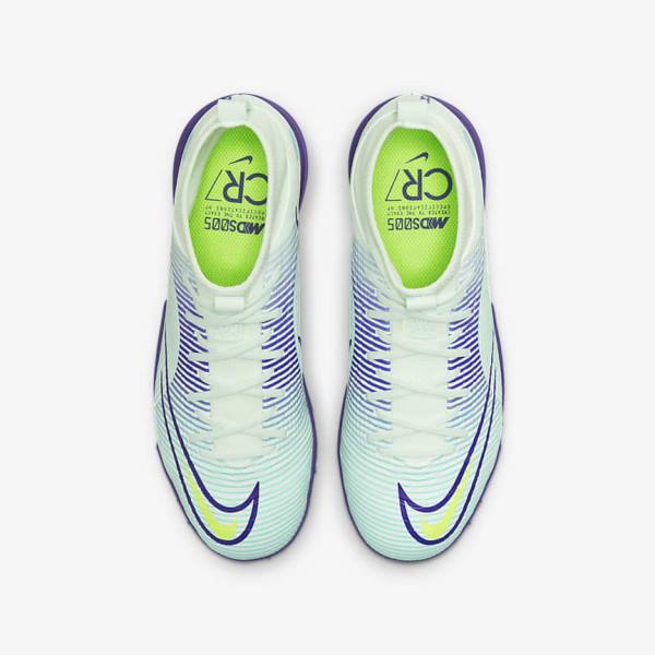 Green / Purple / Green Kids' Nike Jr. Mercurial Dream Speed Superfly 8 Academy TF Turf Football Shoes | NK920VPA