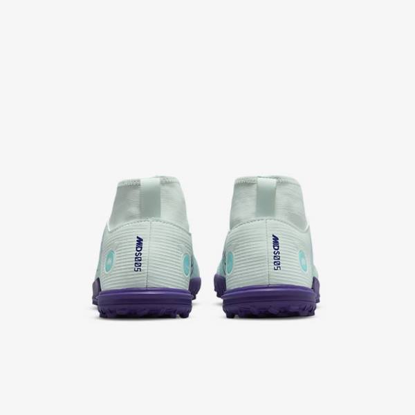 Green / Purple / Green Kids' Nike Jr. Mercurial Dream Speed Superfly 8 Academy TF Turf Football Shoes | NK920VPA