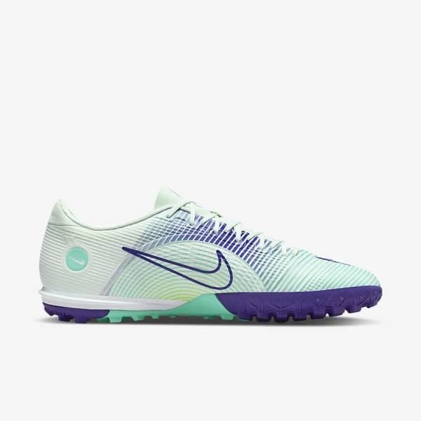 Green / Purple / Green Women's Nike Mercurial Dream Speed Vapor 14 Academy TF Turf Football Shoes | NK972OAR