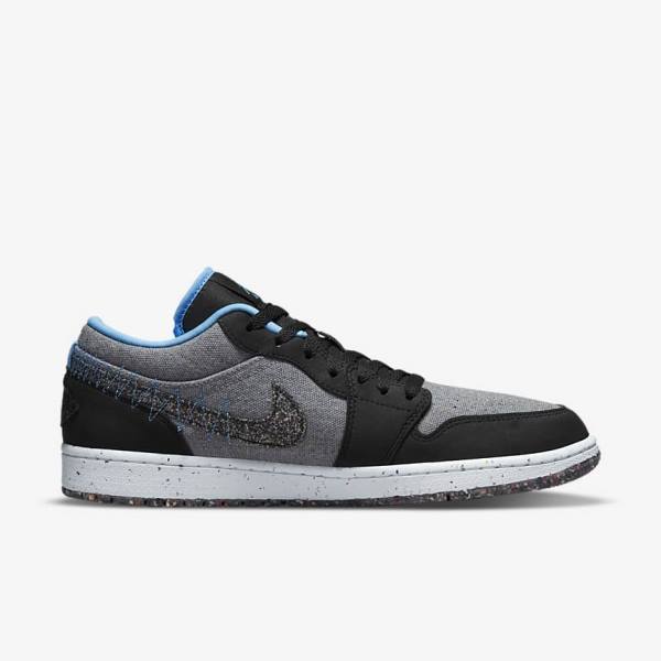 Grey / Black / Blue Men's Nike Air Jordan 1 Low SE Sneakers | NK965TWD