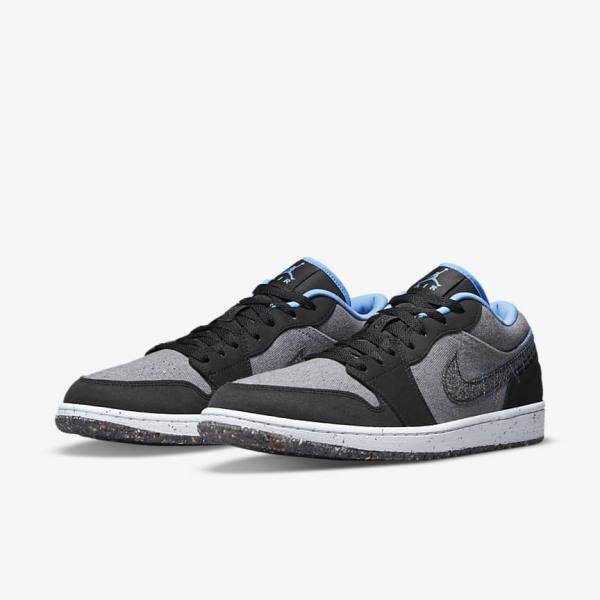 Grey / Black / Blue Men's Nike Air Jordan 1 Low SE Sneakers | NK965TWD