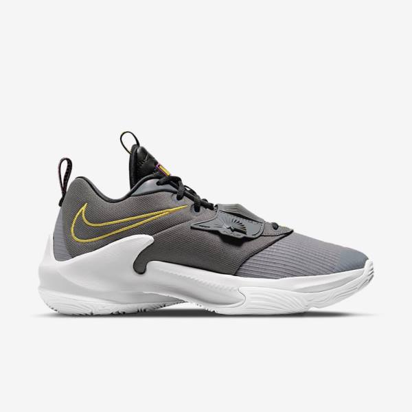 Grey / Black Men's Nike Zoom Freak 3 Basketball Shoes | NK418JVG