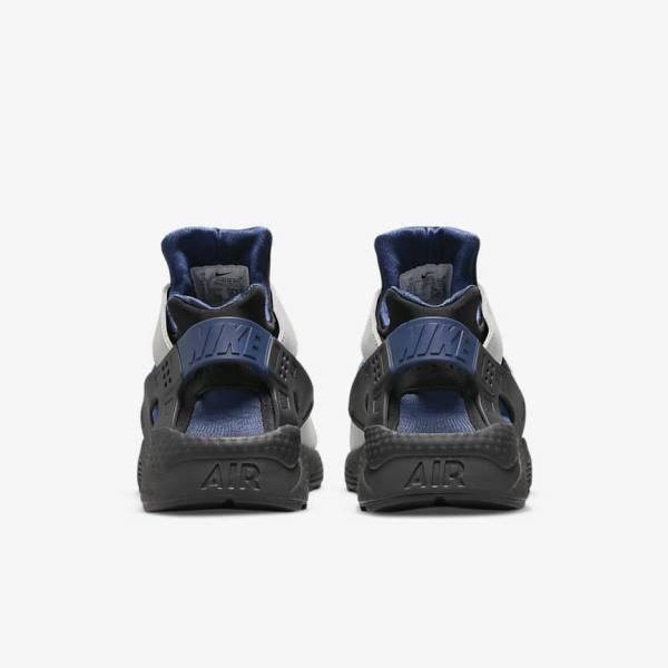 Grey / Black / Navy Men's Nike Air Huarache LE Sneakers | NK360HFV