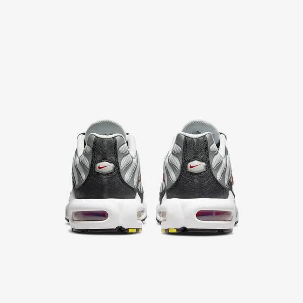 Grey / Black / Red Men's Nike Air Max Plus Sneakers | NK642RUV