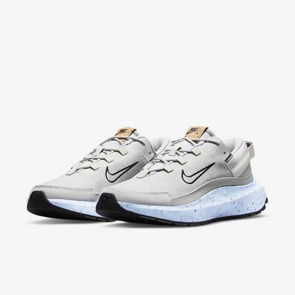 Grey / Blue / Light Beige / Black Men's Nike Crater Remixa Sneakers | NK341JZO