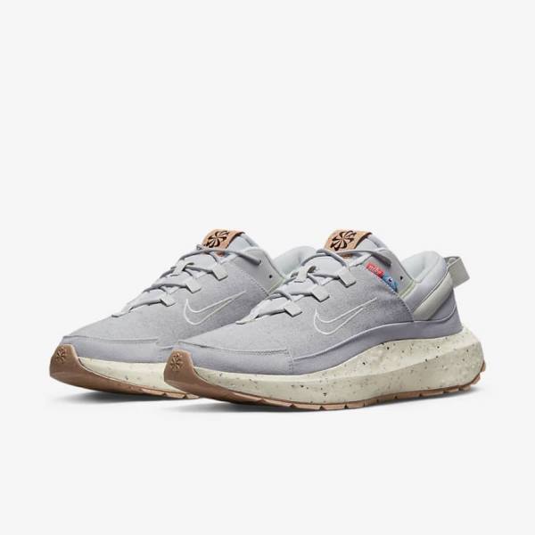 Grey / Brown Men's Nike Crater Remixa Sneakers | NK984FMS