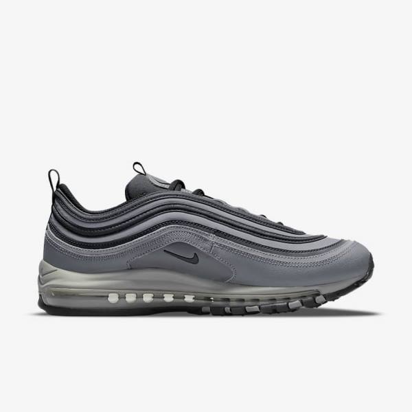 Grey / Dark Grey / Black Men's Nike Air Max 97 Sneakers | NK107OKD